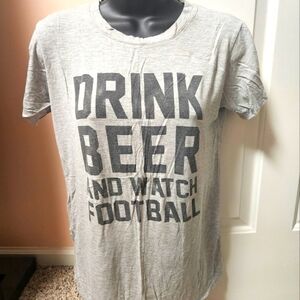 Twine & Stark Gray Graphic Football T-Shirt